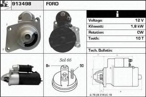 EDR 913498 - Starter autospares.lv