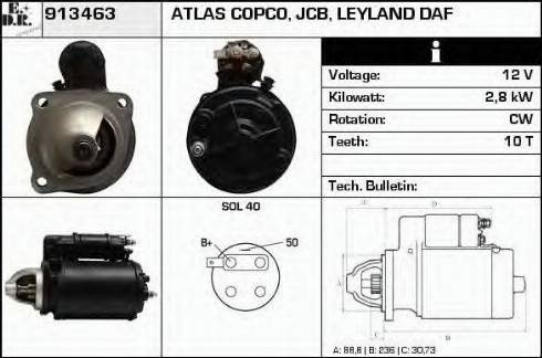 EDR 913463 - Starter autospares.lv