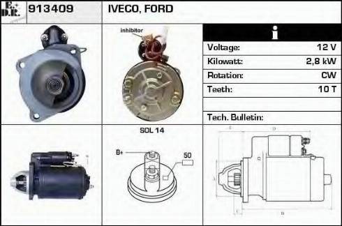 EDR 913409 - Starter autospares.lv