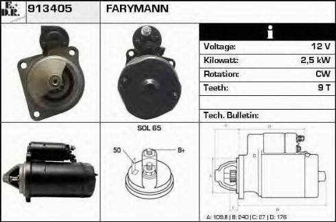 EDR 913405 - Starter autospares.lv