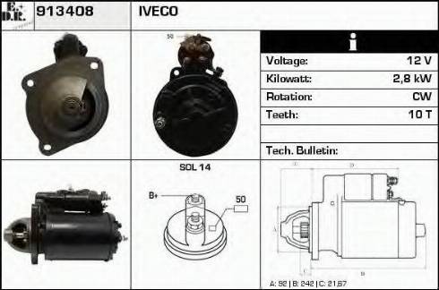 EDR 913408 - Starter autospares.lv