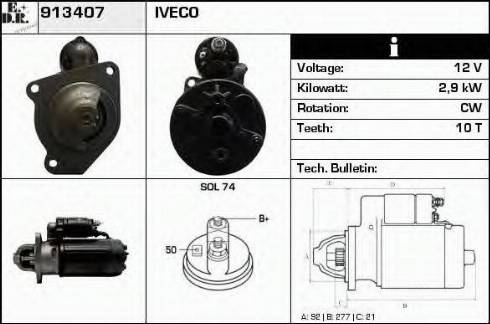 EDR 913407 - Starter autospares.lv