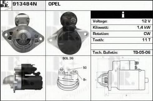 EDR 913484N - Starter autospares.lv