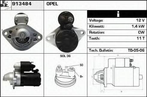 EDR 913484 - Starter autospares.lv