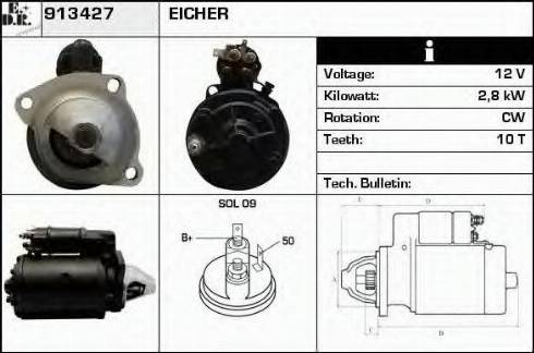 EDR 913427 - Starter autospares.lv