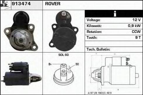 EDR 913474 - Starter autospares.lv