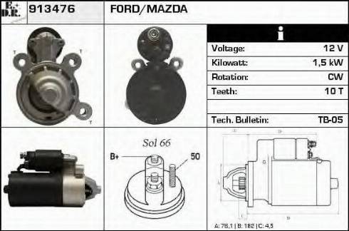 EDR 913476 - Starter autospares.lv