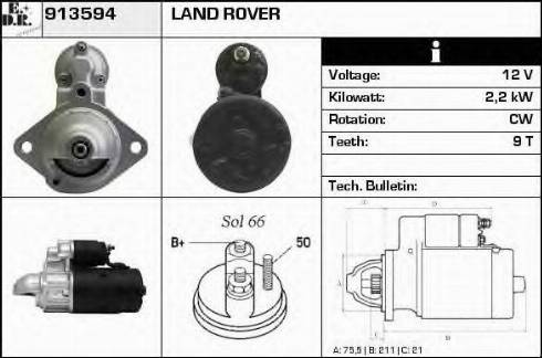 EDR 913594 - Starter autospares.lv