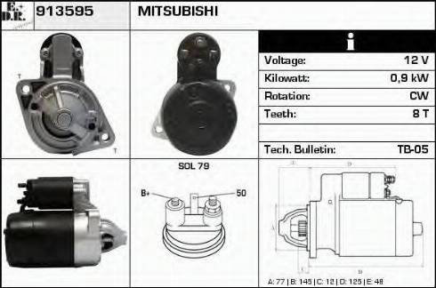 EDR 913595 - Starter autospares.lv