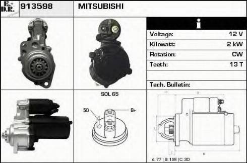 EDR 913598 - Starter autospares.lv