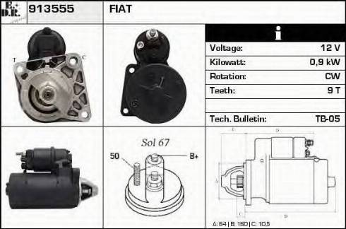 EDR 913555 - Starter autospares.lv