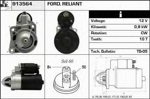 EDR 913564 - Starter autospares.lv