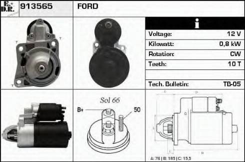 EDR 913565 - Starter autospares.lv