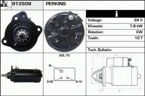 EDR 913509 - Starter autospares.lv