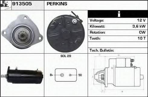 EDR 913505 - Starter autospares.lv