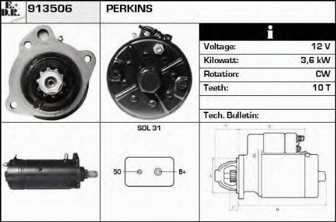 EDR 913506 - Starter autospares.lv