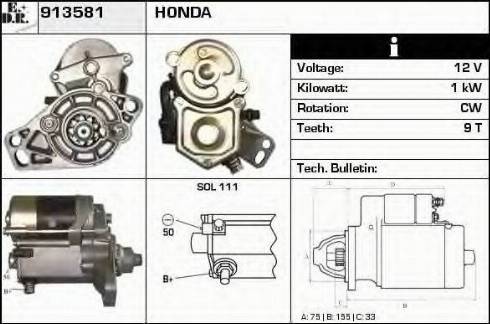 EDR 913581 - Starter autospares.lv