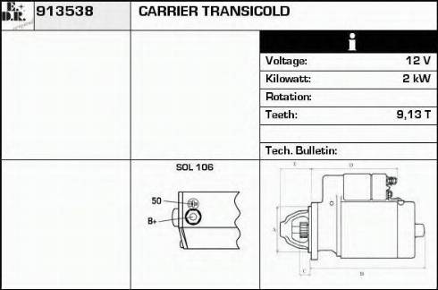 EDR 913538 - Starter autospares.lv