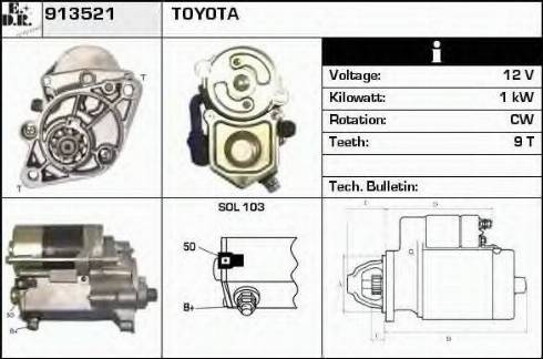 EDR 913521 - Starter autospares.lv