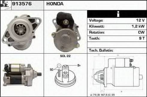 EDR 913576 - Starter autospares.lv