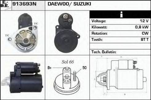 EDR 913693N - Starter autospares.lv