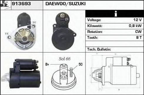 EDR 913693 - Starter autospares.lv