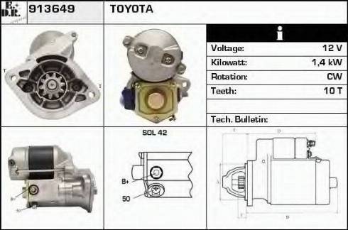 EDR 913649 - Starter autospares.lv