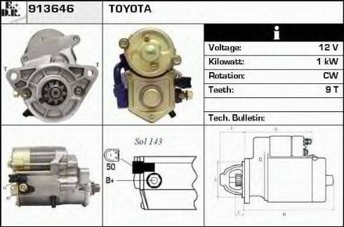 EDR 913646 - Starter autospares.lv