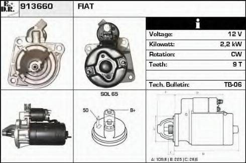 EDR 913660 - Starter autospares.lv