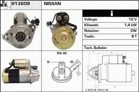 EDR 913609 - Starter autospares.lv