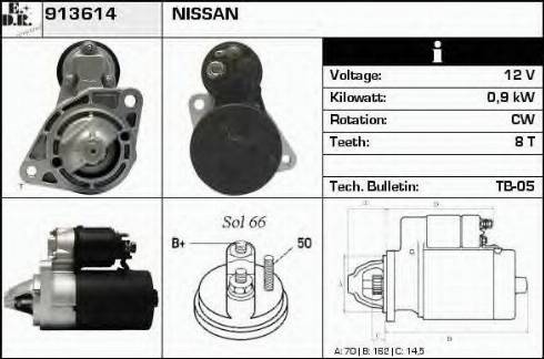 EDR 913614 - Starter autospares.lv