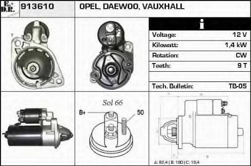 EDR 913610 - Starter autospares.lv