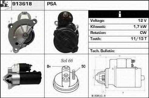 EDR 913618 - Starter autospares.lv