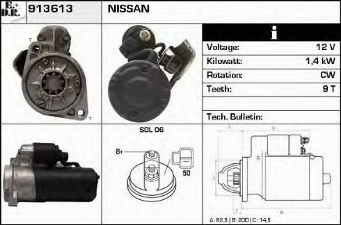 EDR 913613 - Starter autospares.lv