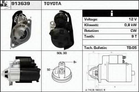 EDR 913639 - Starter autospares.lv