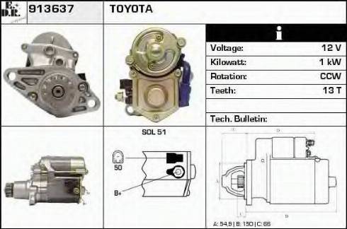 EDR 913637 - Starter autospares.lv