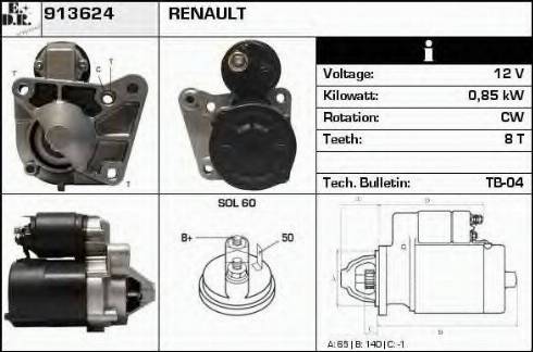 EDR 913624 - Starter autospares.lv