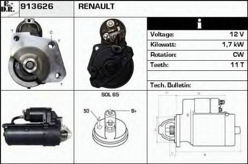 EDR 913626 - Starter autospares.lv