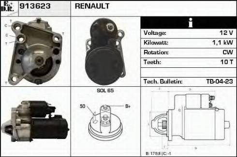 EDR 913623 - Starter autospares.lv