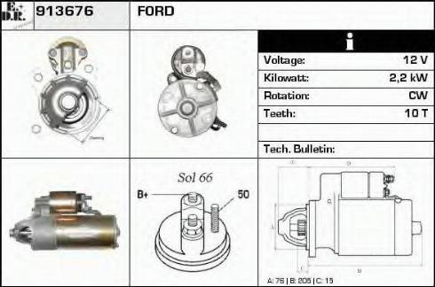 EDR 913676 - Starter autospares.lv