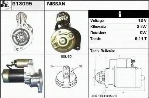 EDR 913095 - Starter autospares.lv