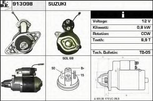 EDR 913098 - Starter autospares.lv