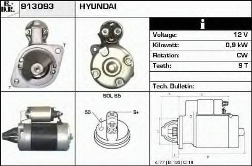 EDR 913093 - Starter autospares.lv