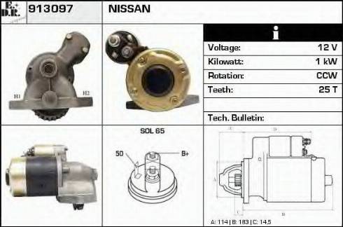 EDR 913097 - Starter autospares.lv