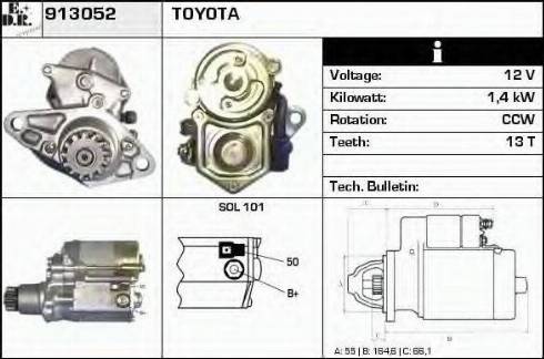 EDR 913052 - Starter autospares.lv