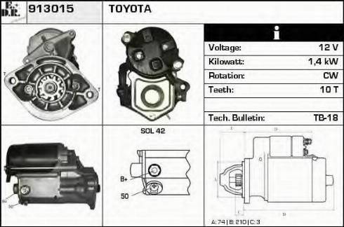 EDR 913015 - Starter autospares.lv