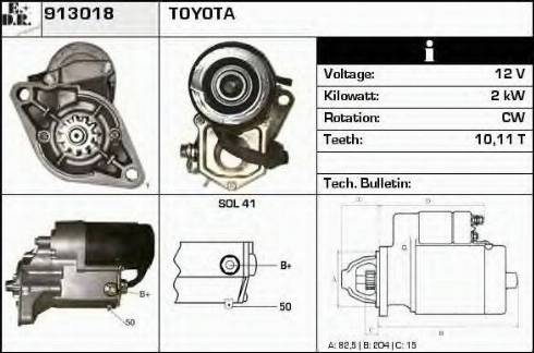 EDR 913018 - Starter autospares.lv