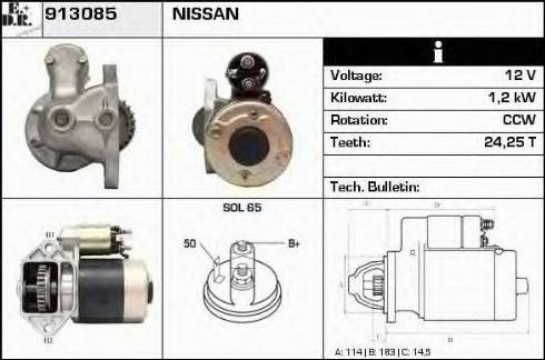 EDR 913085 - Starter autospares.lv