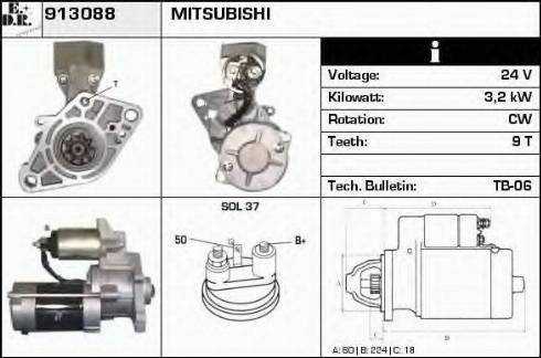 EDR 913088 - Starter autospares.lv