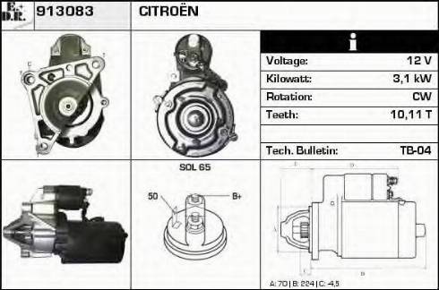 EDR 913083 - Starter autospares.lv